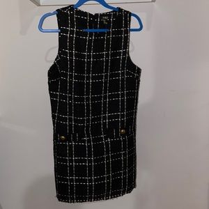 Black & white tweed dress